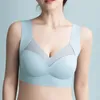 BRAS KVINNA TOP BRA SEXY PUSH UP SEAMLESS ICE SILK Underkläder Kvinnor Unwired Ring Sleep Lingerie Fitness Sport Bralette Invisible 231115