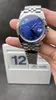 Limpo M126334 Luxo de Luxo Log Tipo de 41mm Dial Blue Plied 3235 Movimento mecânico 72 horas Eneroy Storage 904L Aço masculino Casual Casual