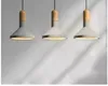 Lampade a sospensione Lampadario moderno e minimalista in cemento Colore legno rosso nero Diametro 22 cm Per camera da letto Soggiorno Comodino LED