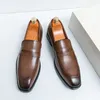 Erkekler Sıradan Ayakkabı Blok Oyma Ofis Business Elbise Flats Erkekler için Klasik Cusp Moda Bahar Sonbahar Ayakkabıları