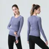 Lu-77 Women Yoga shirt T-Shirts Women's T-Shirt High-Elastic Breathable Running Top Quick Drying Seamless Short Sleeve Sport-Cycling Gym Wear