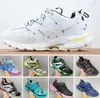Tasarımcı Lüks Kadınlar Erkek Günlük Ayakkabı Track 3.0 LED Spor Sneaker Lighted Gomma Deri Eğitmeni Naylon Baskılı Platform Spor Ayakkabıları Erkekler Işık Eğitimleri Ayakkabı6za