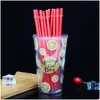 Drinking Straws Colored Reusable Drinking Sts As Plastic 9 Inch 230Cm Straight Kitchen Dining Bar Drop Delivery Home Garden Kitchen, D Dh4Bl