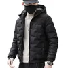 Men's Down Parkas Winter Trendy Men's Jacket Warm Thicken Windproof Coat Fashion Hooded Parkas Waterproof Puffer Cotton Padded Windbreaker Outdoor 231116