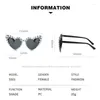 Sunglasses 2023 In Luxury Fine Shimmering Love Pearl Sun Glasses Women Heart Casual Bling Lentes De Sol Mujer