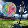 Bolas luminosas bolas de futebol brilham no escuro futebol holográficos brilhantes bola de futebol ao ar livre brinquedos câmera flash reflexivo bola croma 231115