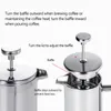 Kaffekrukor 350 ml 800 ml 1000 ml Maker Pot French Press rostfritt stål dubbelväggiga isolerade 231116