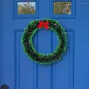 Рождественский венок с декоративными цветами для входной двери, бант, гирлянда 25-30 см, белый и зеленый верх, окно торгового центра, Рождество
