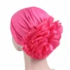 Beanieskull Caps Women Floral India Hat Flower Stretchy Beanie Turban Bonnet Chemo Cap för cancerpatienter Ladies Bandanas African Head Wrap 231116