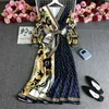 Basic Casual Dresses Crriflz Spring Summer Women's Print Vintage Ladies Dress V Neck Sexy FLoral Holiday Bandage Chic Female 231116