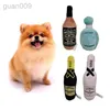 Dog Toys Luxury pet dog toy Durable plush wine bottle Squeeze toy dog gift Plush perfume dog toy 231116