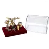 Figuras decorativas Modelo de bateria de jazz miniature Mini Microfone Microfone Musical Instrumento Musical 1/12 Acessórios de Dollouse 1/6 Figura de ação