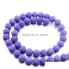 Pendenti e ciondoli 48 Pz/lotto 8 Mm Colorf Pietra Lavica Roccia Vulcanica Perline Sparse Rotonde Palla Fai Da Te Olio Essenziale Diffusore Bracciale Gioielli Mak Dhgarden Dhk1B