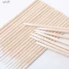 Cotton Swab Disposable Wooden Cotton Swabs Nails Makeup Eyelash Ear Cleaning Sticks Ultra-fine Single Head Cosmetic Cotton Buds Tip 500PCSL231117