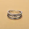Eheringe Bohemian Vintage Silberfarbe mehrschichtiger Ring für Frauen Geschenke Verstellbares Antiquitätenvergütungsschmuck anillos Anillos