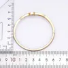 Bangle Luxury CZ Crystal Goldplated Double Heart Design Women Armband Manschett Bangle Wedding Wristband Smycken Drop 231116