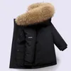 Down Coat Nouveaux enfants hiver chaud blanc canard doudoune à capuche épaissir manteau bébé fille vêtements garçon vêtements enfants parka vraie fourrure combinaison de neige