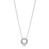 Hängen 1: 1 S925 Sterling Silver Spring Bird Curved Bar Necklace Heart Shaped Vortex Ladies Charm Luxury Jewelry