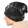 Baretten Motorkap Winter Warm Gebreide Muts Vrouwen Mannen Gerookt Zwart Marmer Skullies Mutsen Caps Volwassen Kunst Beanie Hoeden Outdoor Ski Cap