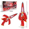 Transformation Toys Robots Two Mode Mini Force Transformation Sword Toys With Sound and Light Action Figures Miniforce X Deformation Storm Weapon Gun Toy 231115