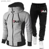 Men's Tracksuits Men's Winter Tracksuit Hoody Hoodies+Pant High Neck 2-Pcs Set Brand Casual Coldproof Male Sports Cloth Ski Sweat Suit Streetwear Q231117