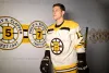 Goleiro cortou Boston Brad Marchand Bruins 100º Centennial Jersey Linus Ullmark Patrice Bergeron Jeremy Swayman David Pastrnak Lucic Jake