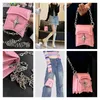 Avondtassen Y2K Vintage Koreaanse schoudertas met kleine ketting Flap Clutch Portemonnee Handtassen Roze PU-leer Gothic Cross Girls Crossbody Damestassen 231116