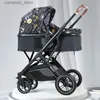 Strollers# New Cartton Baby Stroller 3 In 1 with Car Seat PU leather foldable Newborn carriage travel trolley pram newborn pushchair baby Q231116