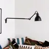 Wall Lamp Scrub Black/Silver Light Modern Foldable Sconces Lamps Bedside Adjustable Aluminum Lights Swing