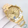 Rolaxs zegarek męski Rose Gold Automatyczny ruch mechaniczny Pasek ze stali nierdzewnej Sapphire Waterproof Di Lusso Fashion Wristwatch 40 mm ma logo