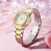 Andra klockor wwoor kvinnor 2023 Fashion Diamond Armband Watch Luxury Brand Gold Ladies Quartz Wrist Gifts For Montre Femme 231116