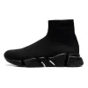 Sapatos de grife tênis de luxo sapatos treinadores velocidades 2.0 v2 sapatos plataforma sapatos casuais homens mulheres preto branco tripler meias botas corredor