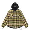 Sweatshirts Hommes Femmes Designer Sweats à capuche Mode Streetwear Grailz Project G / R Plaid Double Face Chemise à capuche Ins Automne Nouveau Loose Fitting Hommes Femmes Vêtements d'extérieur