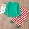 Familjsmatchande kläder Familj Julpyjamas Set 2024 Xmas Letter Print Stop Elfing Around Family Matching kläder Vuxen Kid Pajamas Baby Romper 231115