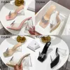 Sandalet moda rhinestone bowtie toka terlik kadınlar yaz pvc şeffaf jöle sandalet kristal perspex topuklu bayanlar ayakkabı 230316