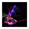 Maski imprezowe LED FIBER LIGHT UP MASK MASKERADE Fantazyjna sukienka Party Princess Feather świecą