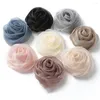 Dekorativa blommor 5st Fake Yarn Flower 3D Icke-blekande DIY Hårnålkläder Brooch Faux Crafts Accessories Wedding Decorations