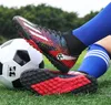 Nova chegada das mulheres dos homens botas de futebol de alta qualidade jovens meninos meninas ag tf sapatos de futebol preto azul branco vermelho crianças sapatos de treinamento confortáveis para crianças