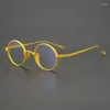 Montature per occhiali da sole Montature per occhiali in titanio Montatura per uomo Donna Vintage Occhiali rotondi piccoli Occhiali per miopia ottica retrò maschile Occhiali dorati Oculos