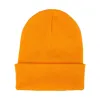 Ren färg stickade hattar män och kvinnor utomhus varm hatt broderi ull hatt enkel mössa mössa anpassad logotyp ll