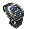 Luxo mecânico masculino relógios de luxo suíços relógios de pulso estilo de vida cronógrafo interno titânio Rm72-01