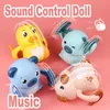 Electric/RC Animals Baby Voice Control Rolling Toys for Children Music Dolls Kid's Toys Sound Controled Rolling Toys for Kids Interactive Toys Gift 230414
