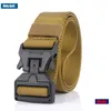 Midjestöd 2023 Tactical Soft Belt Nylon Army Style Quick Release Combat Elastic Belts Jakt Camping Outdoor Sports Molle