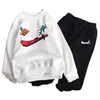 2023 Nouveaux vêtements de sport à la mode Mode enfants Garçons Filles ensemble de vêtements Printemps Automne vêtements de sport enfants Étudiant Hip hop vêtements de rue Laine enfants 100-160 cm A13