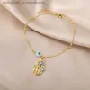 Cavigliere in acciaio inossidabile blu Turchia malocchio tallone cavigliera per donna uomo catena colore argento zircone palmo braccialetto di fascino gioielli femminili regaloL231116