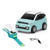 Elektrik/RC Araba İzle Uzaktan Kumanda Araba Mini 2.4g Küçük Araç Bileği Saat Karikatür Elektrikli RC Araba Oyuncakları USB Çocuklar İçin Şarj Etme 231115
