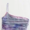 Casual Dresses Purple Slip Bodycon Dress Women Ruched Tulle Long Summer Backless Sexy Off Shoulder Night Party