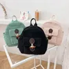 Sac à dos Hylhexyr mode velours côtelé Mini femmes fille portefeuille sac à bandoulière sac à dos avec sangle réglable pour enfant