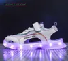 BENZELOR été LED enfants chaussures sandales pour garçons filles baskets éclairer minous brillant éclairage sandales Sandalias X07192376290