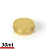 Boîtes de rangement Bacs 1Oz / 30ml Boîte ronde en aluminium Boîtes de conserve Bouteille Jar Couvercle supérieur Couvercle de stockage Barbe Baume à lèvres Huile Craem Vide Can Blank Me Dhqrx